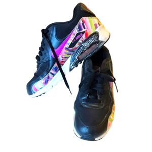 Nike 2016 Air Max 90 Print Mesh Hyper Violet Running Shoes